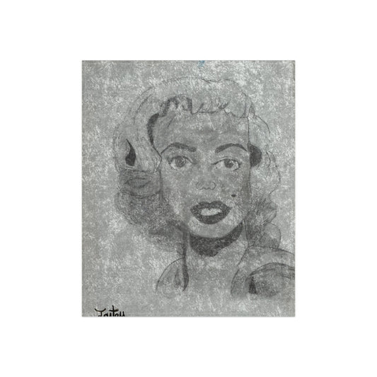 Retro 50s Leading Lady Crushed Velvet Blanket