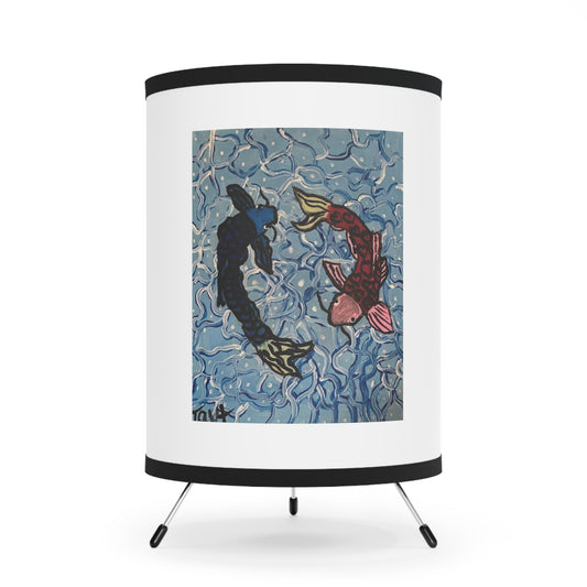 Koi Wonder Tripod Lamp with High-Res Printed Shade