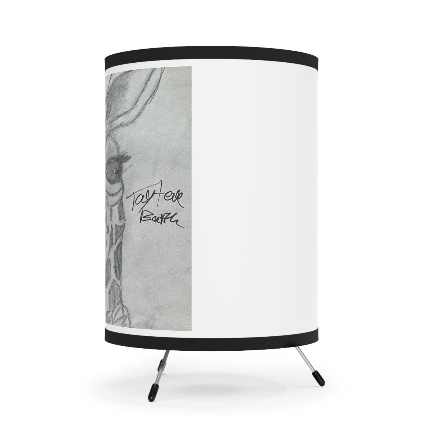 Giraffe Tripod Lamp with High-Res Printed Shade