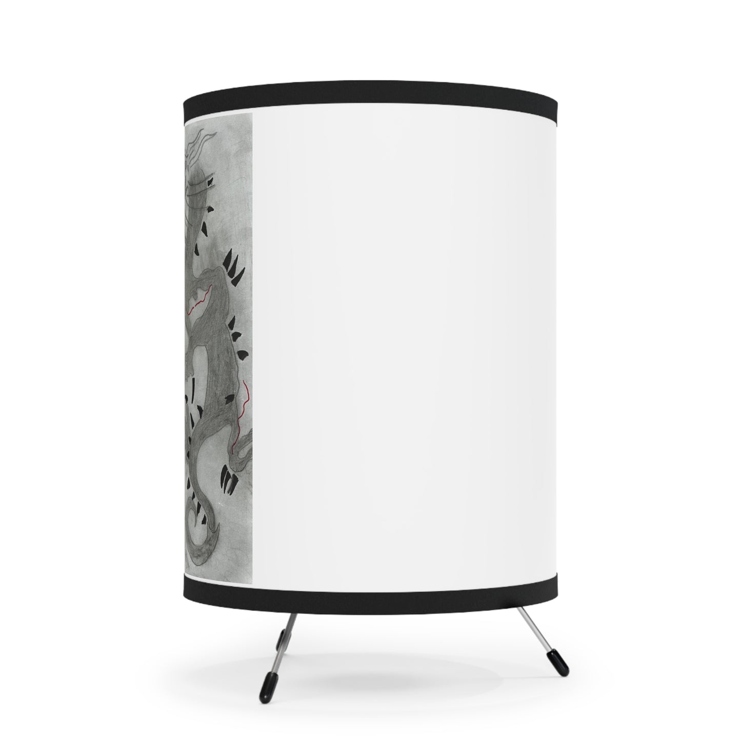 Dragon Tripod Lamp with High-Res Printed Shade