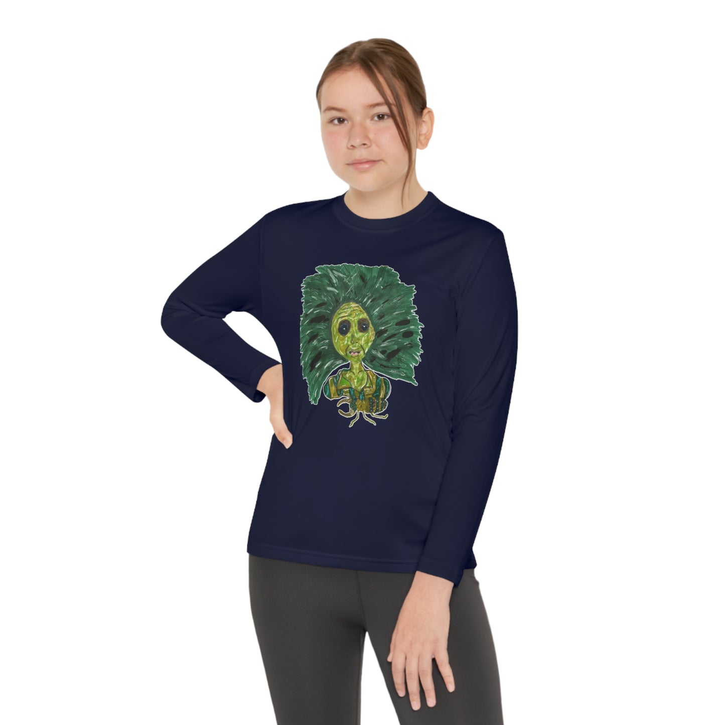 Green Lady Youth Long Sleeve Competitor Tee