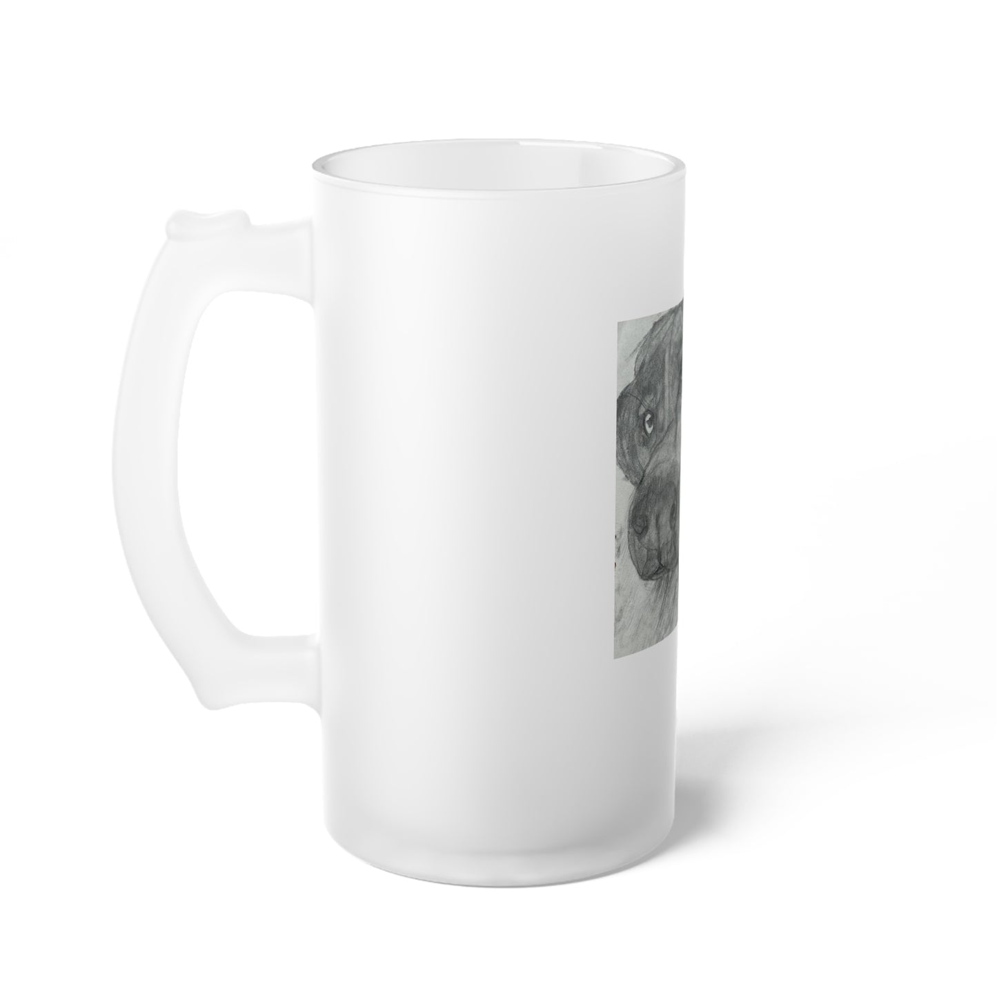Bestie Bingers Dog Frosted Glass Beer Mug