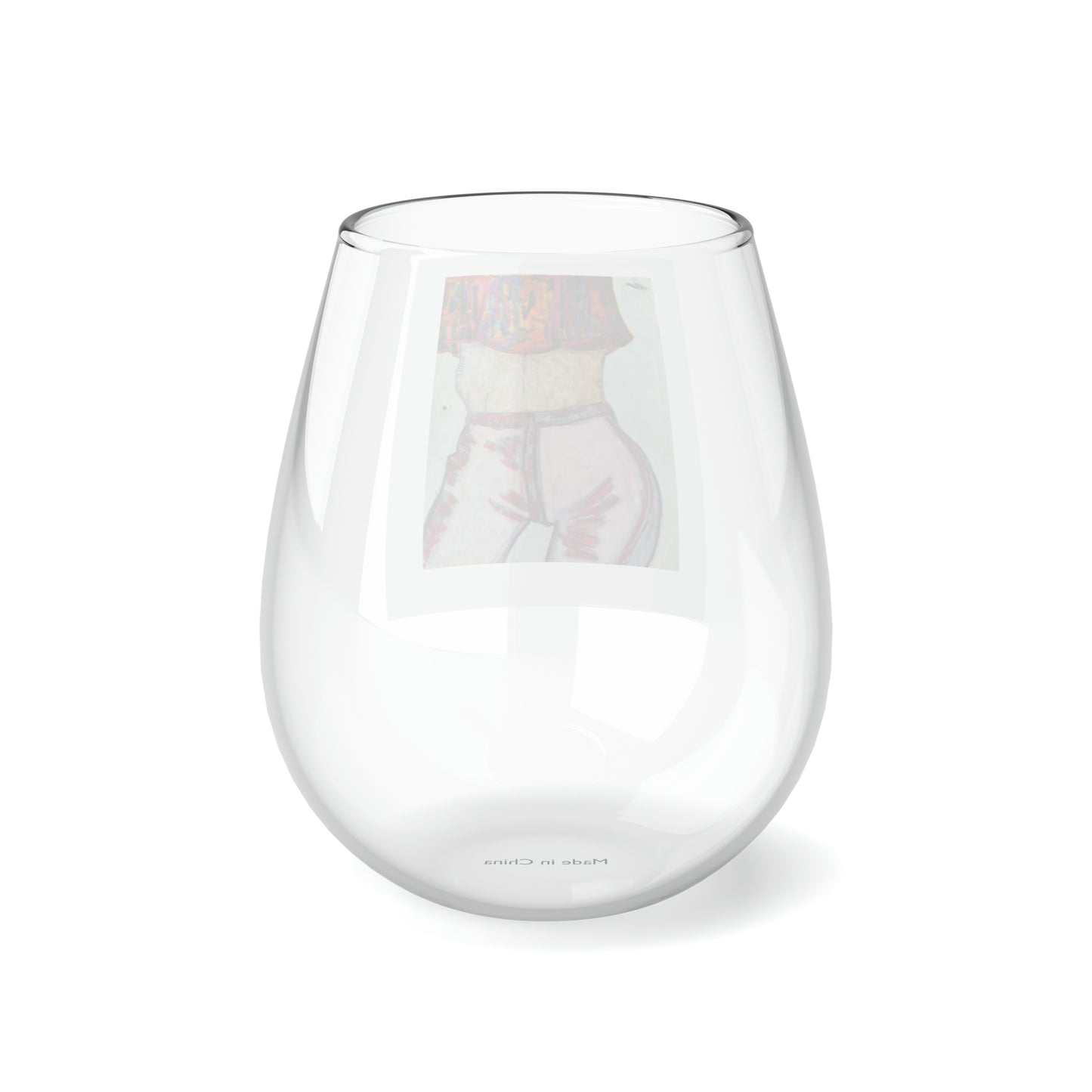 Retro 80s Stemless Wine Glass, 11.75oz