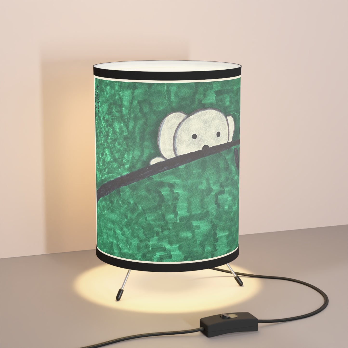Hiding Koala Tripod Lamp with High-Res Printed Shade