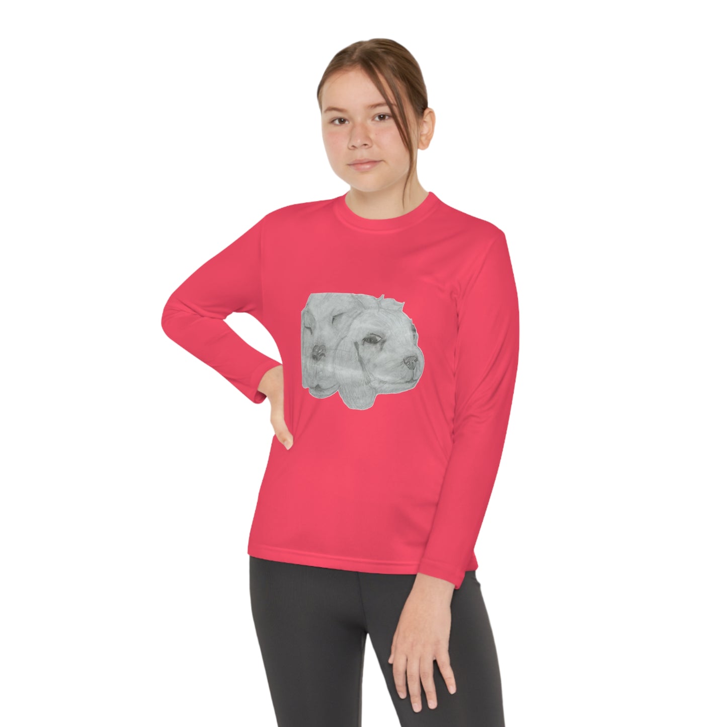 Dual Doggies Youth Long Sleeve Competitor Tee