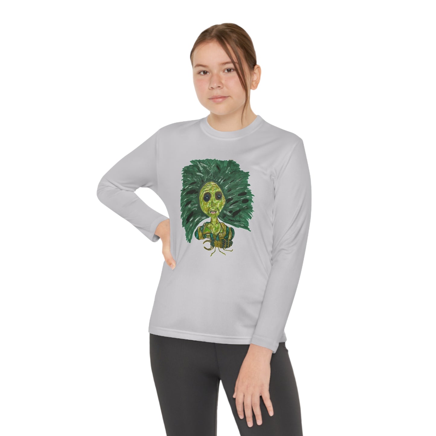 Green Lady Youth Long Sleeve Competitor Tee