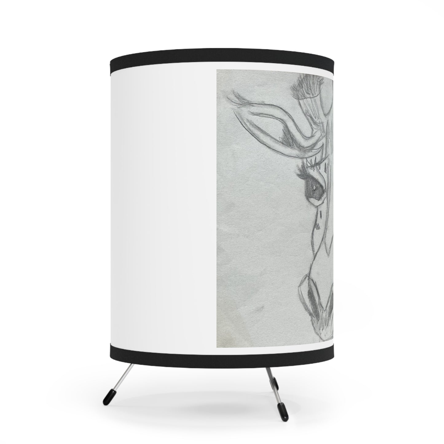 Giraffe Tripod Lamp with High-Res Printed Shade