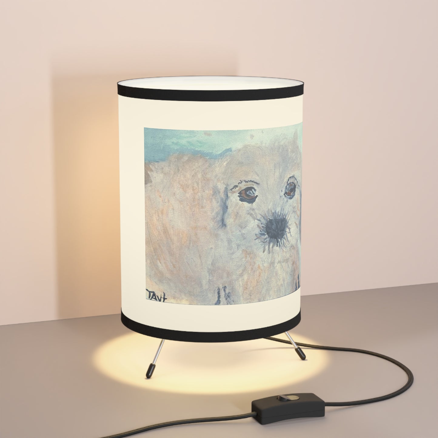 Cutie Pie Tripod Lamp with High-Res Printed Shade