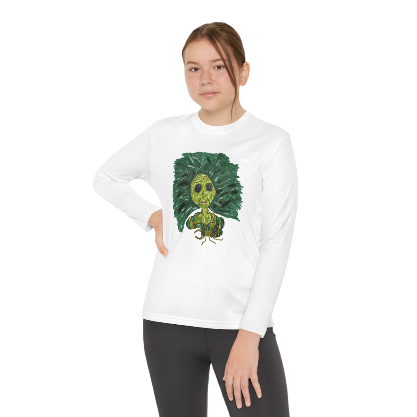 Green Lady Youth Long Sleeve Competitor Tee