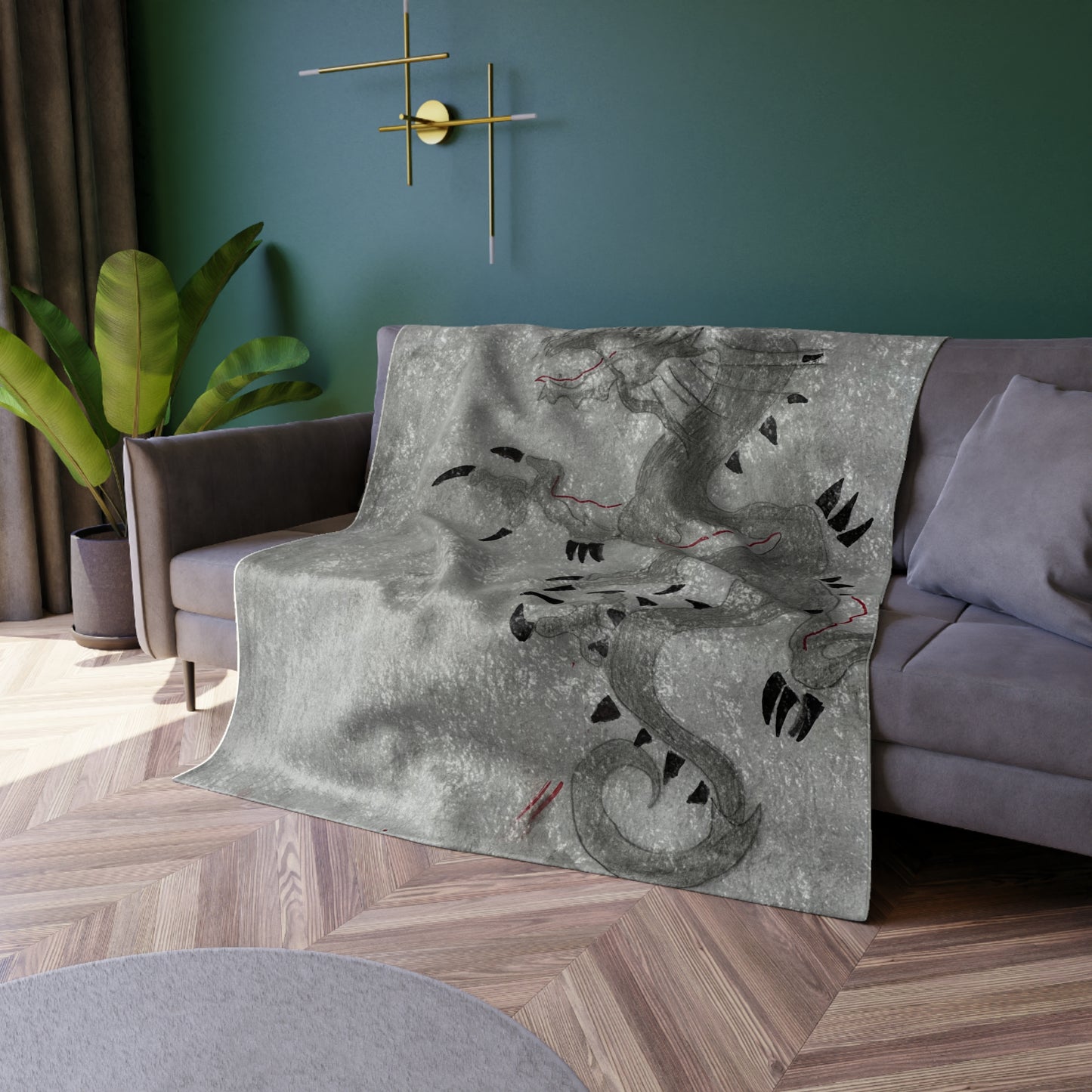 Dragon Anime Crushed Velvet Blanket