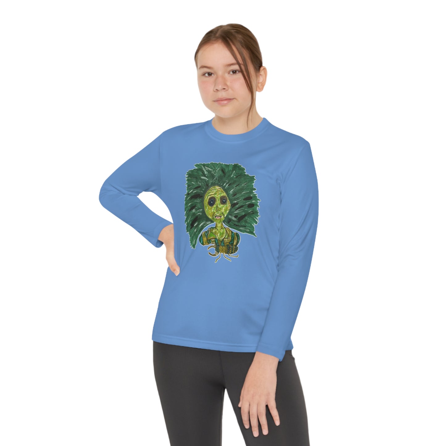 Green Lady Youth Long Sleeve Competitor Tee
