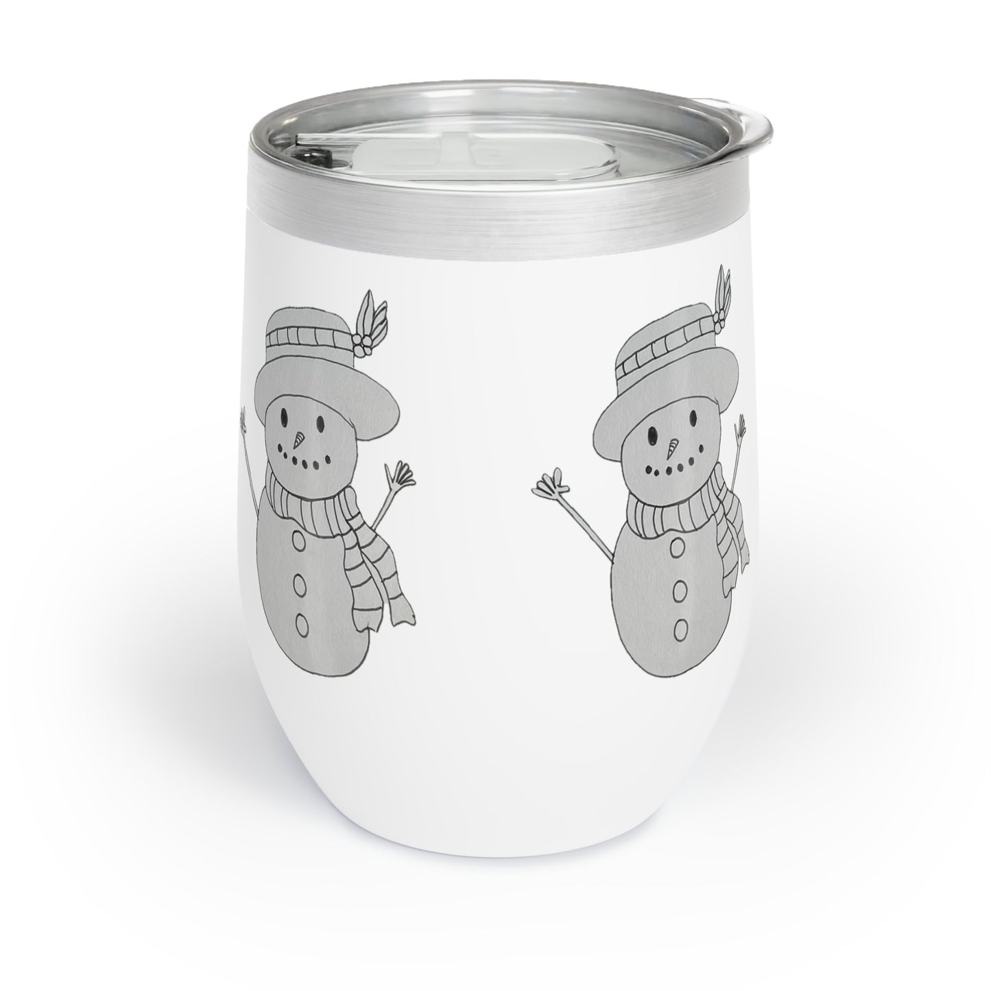 Snowman Just Like Grandma Used to Make Chill Wine Tumbler