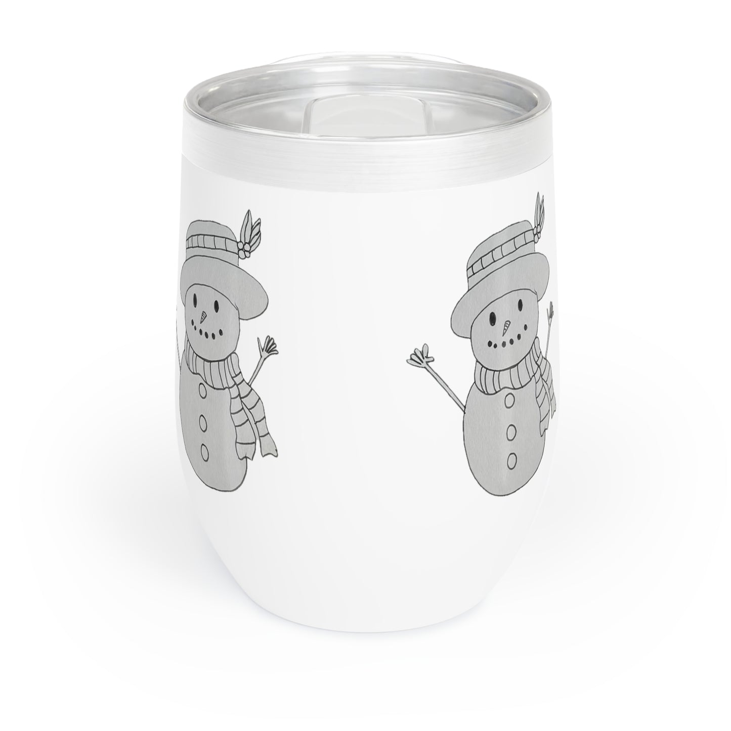 Snowman Just Like Grandma Used to Make Chill Wine Tumbler