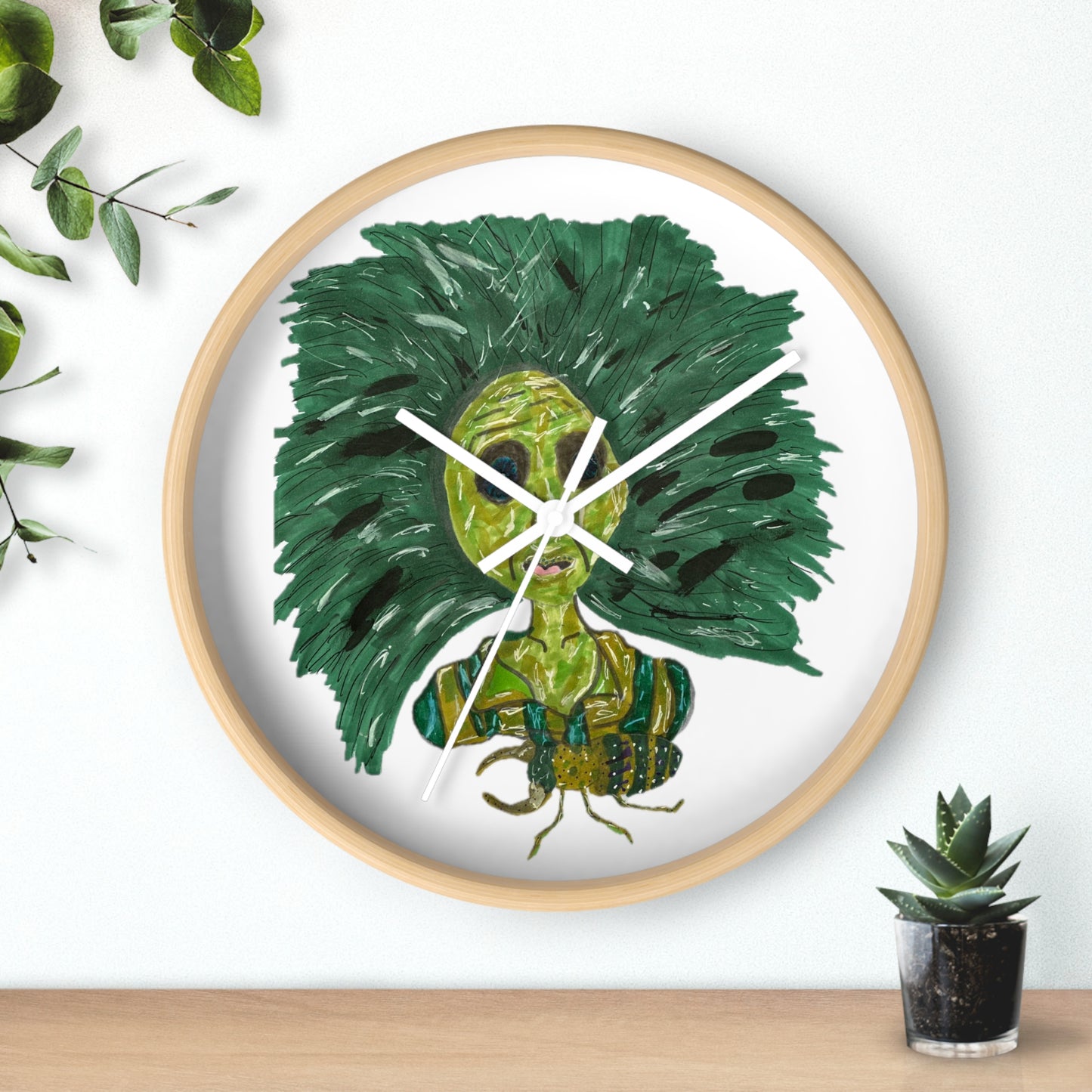 Green Lady Wall Clock