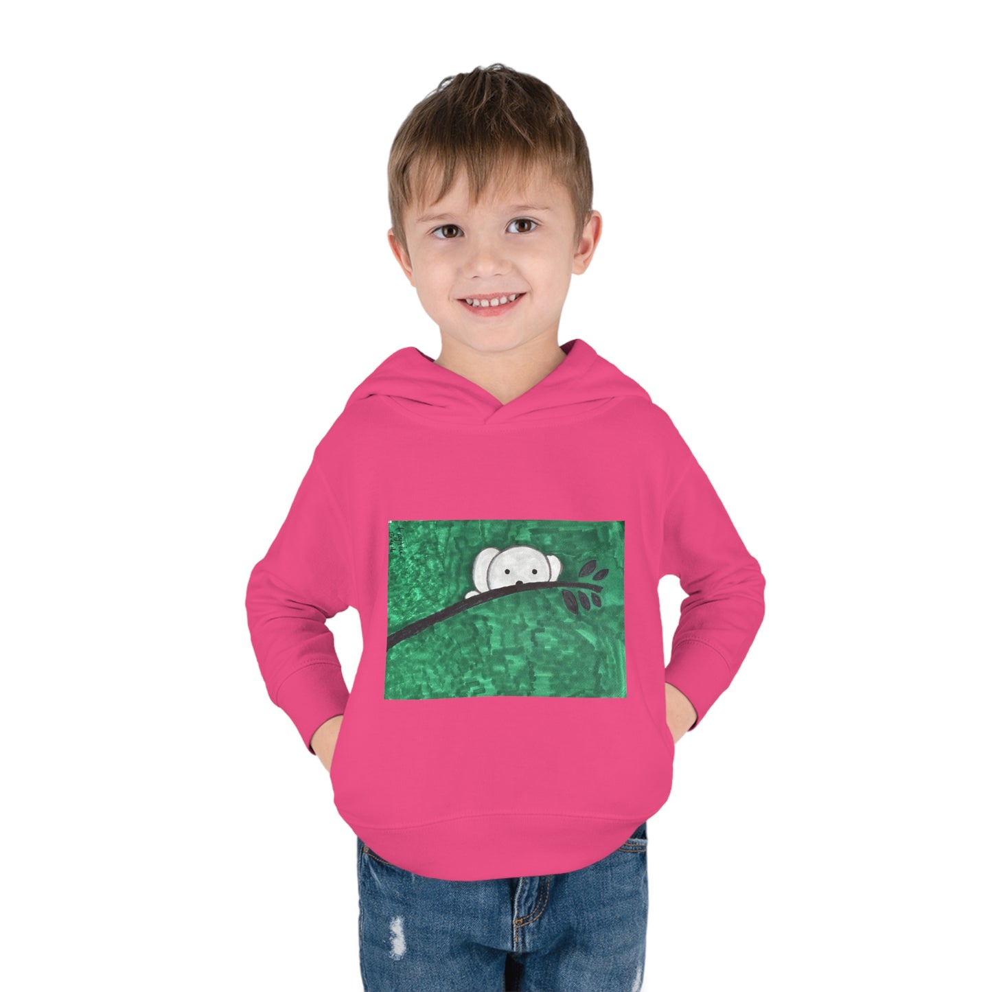 Hiding Koala Toddler Pullover Fleece Hoodie