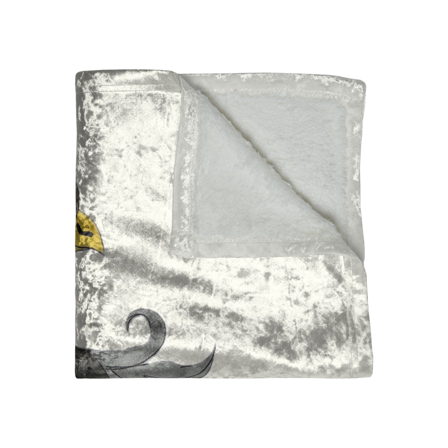 Fancy Peacock Crushed Velvet Blanket