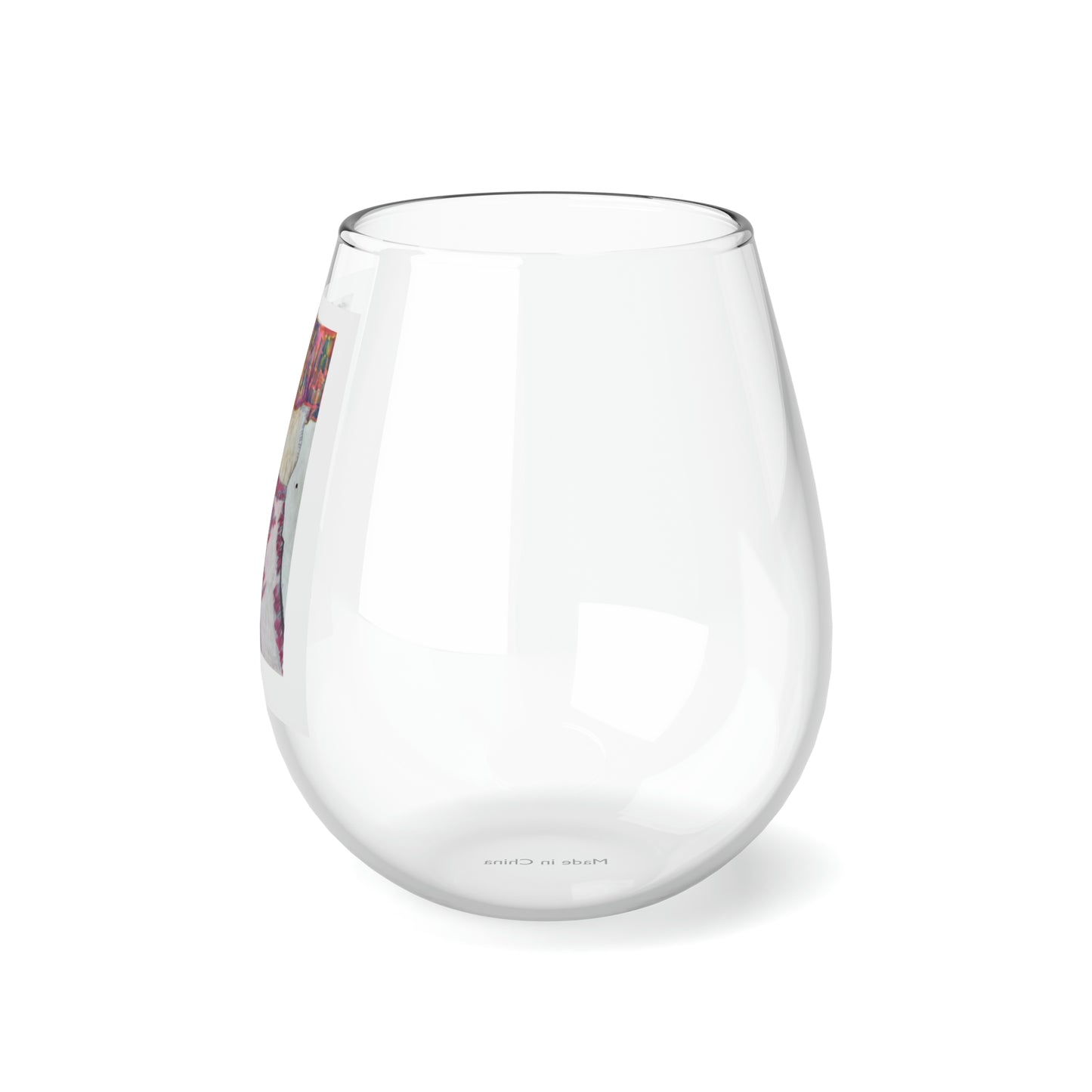 Retro 80s Stemless Wine Glass, 11.75oz