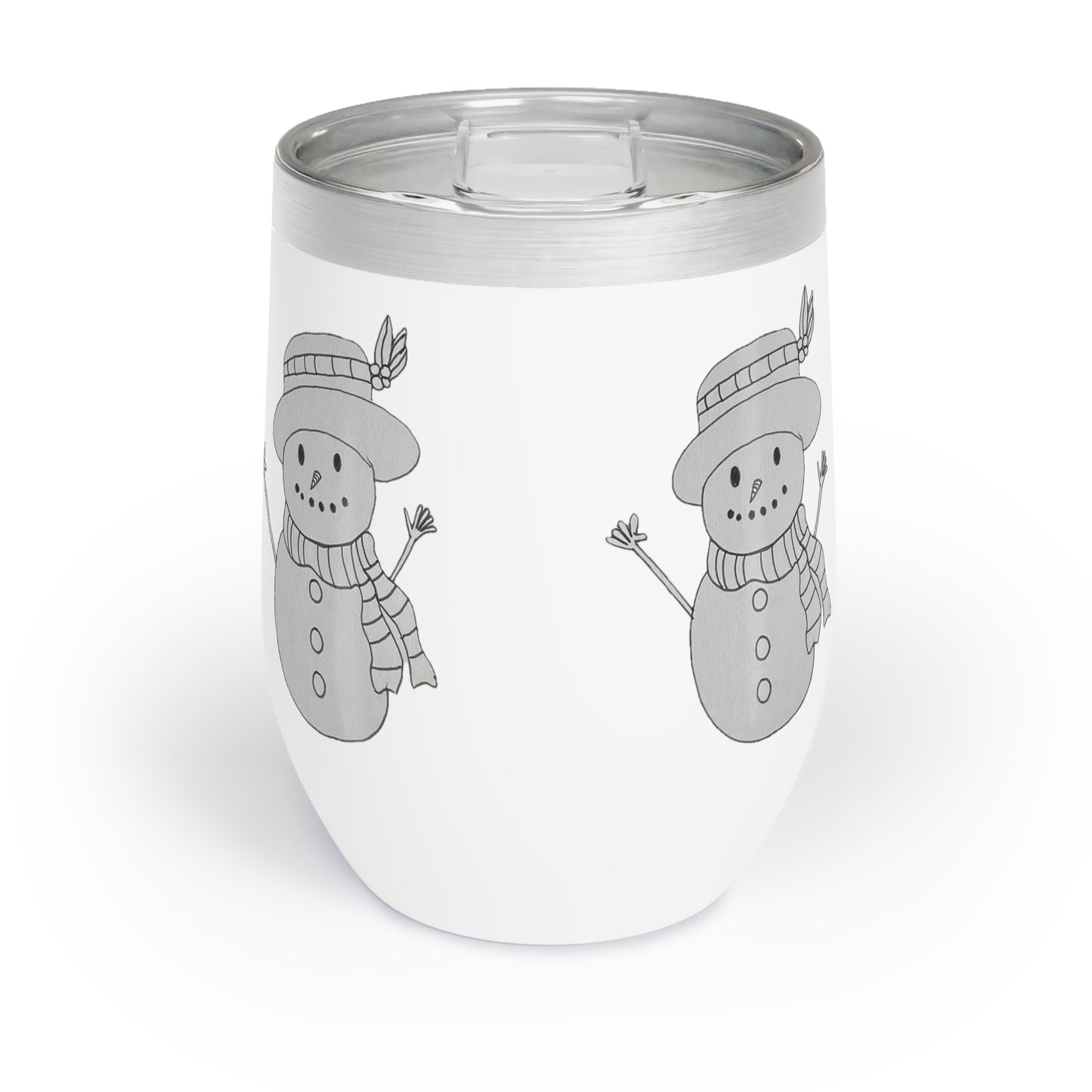 Snowman Just Like Grandma Used to Make Chill Wine Tumbler