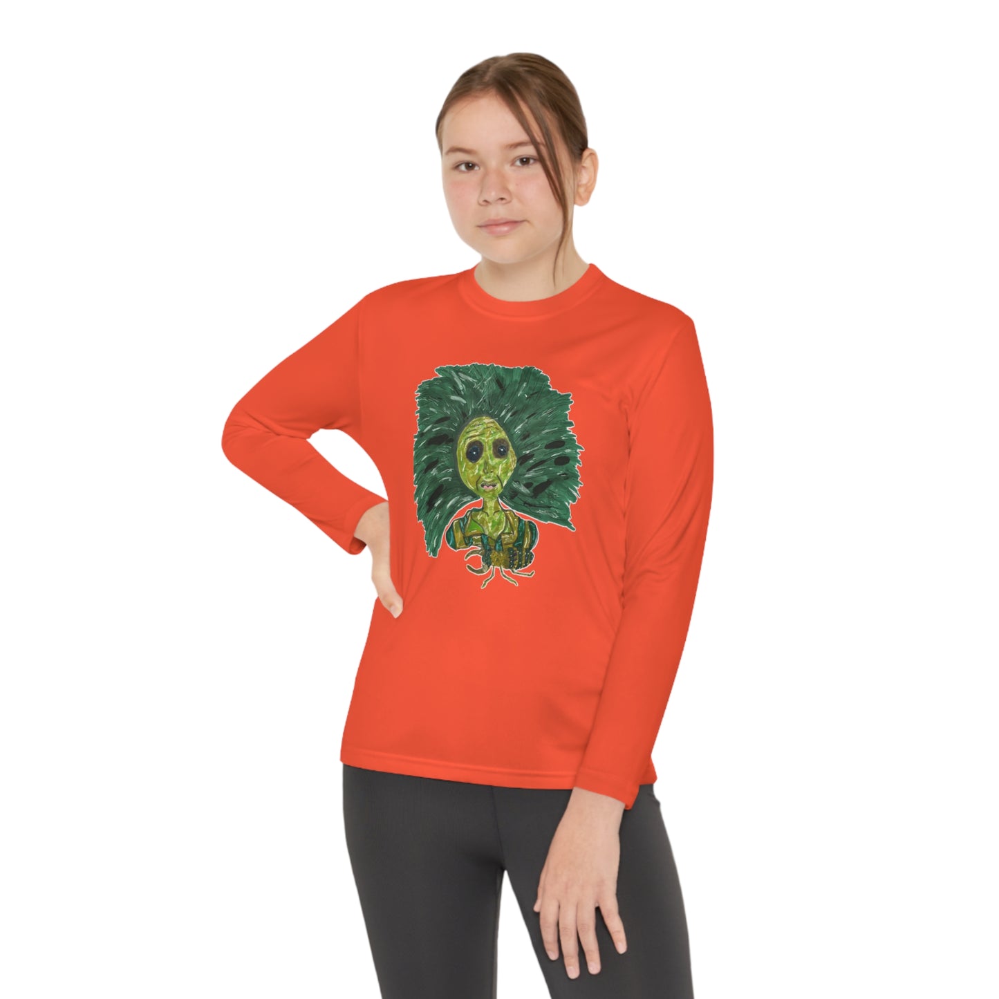 Green Lady Youth Long Sleeve Competitor Tee