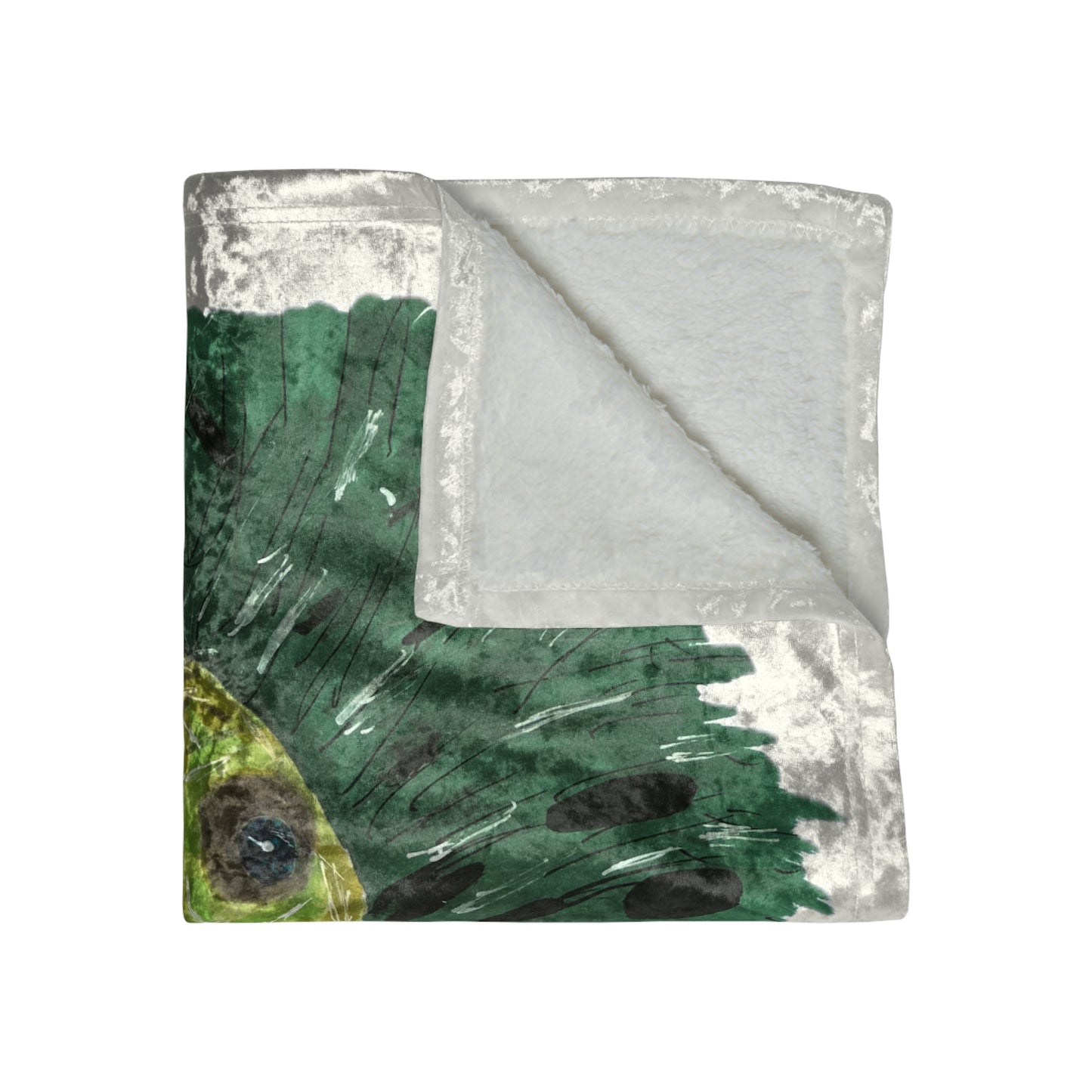 Green Lady Crushed Velvet Blanket
