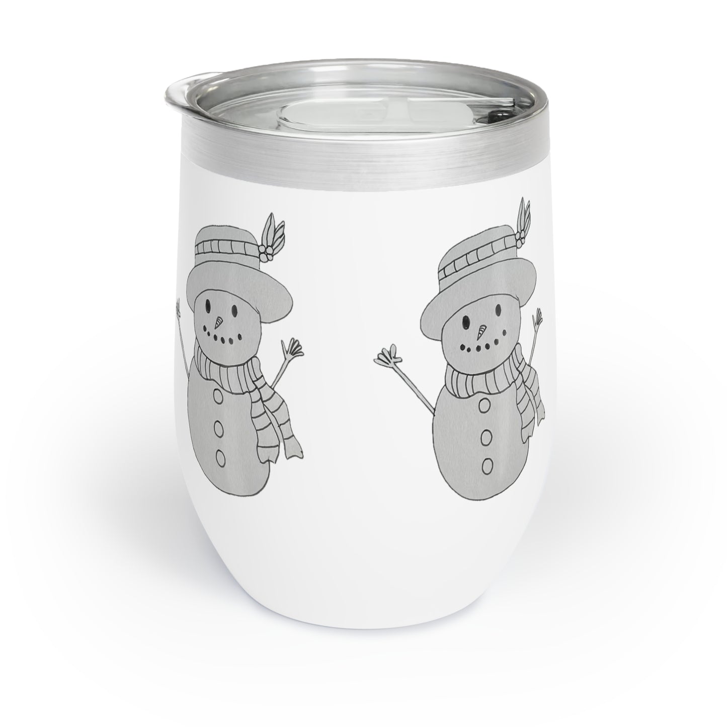 Snowman Just Like Grandma Used to Make Chill Wine Tumbler