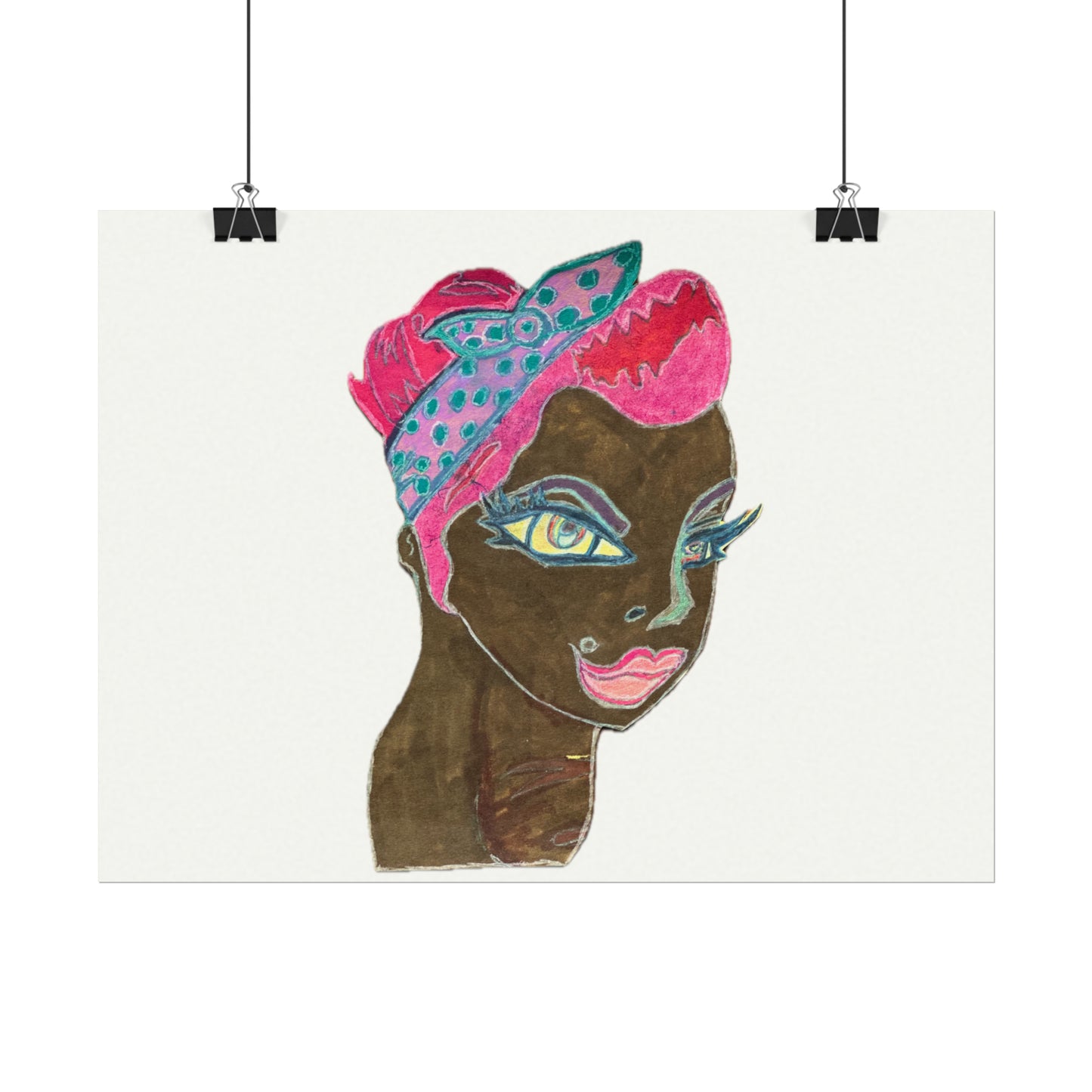 Folk Art Textured Watercolor Matte Posters