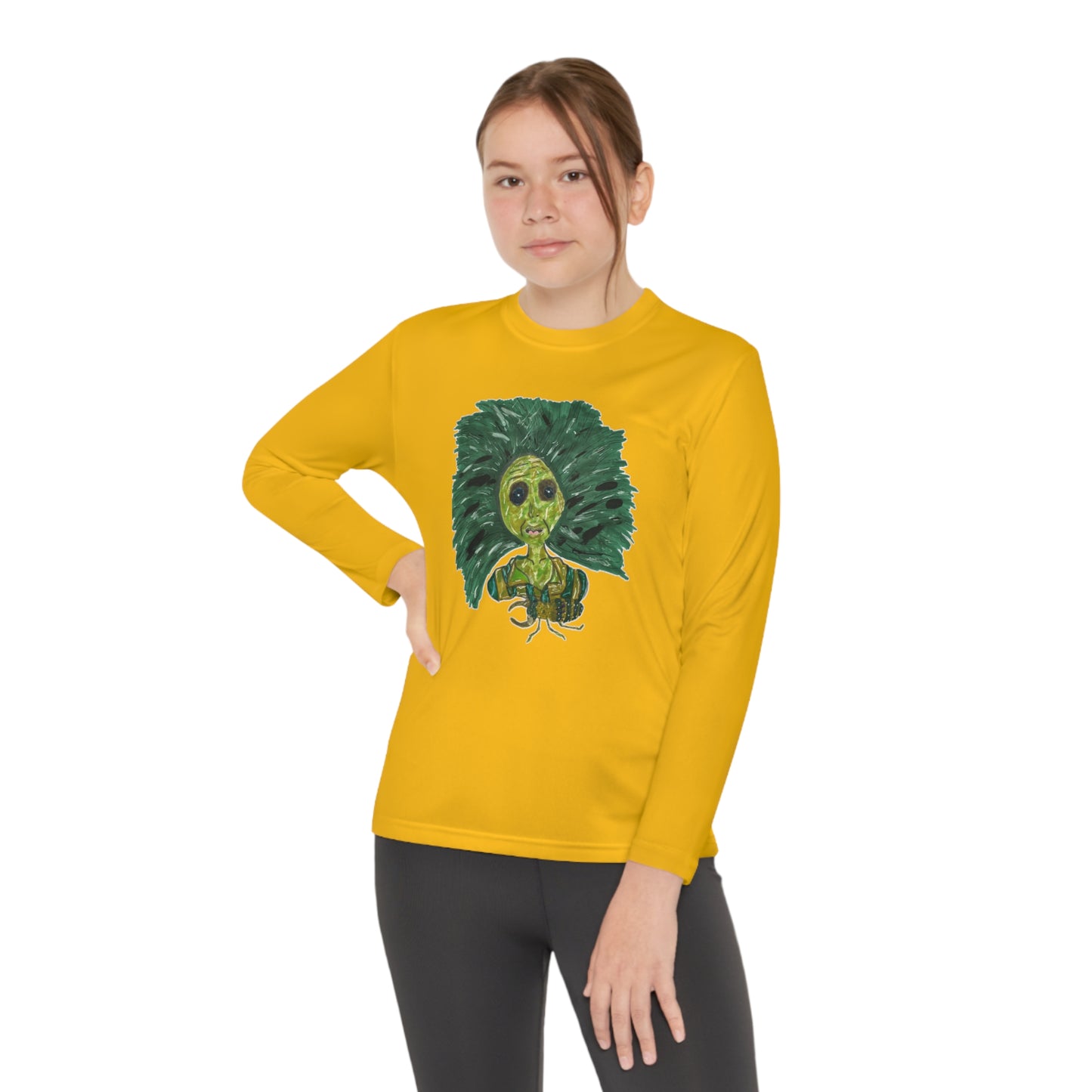Green Lady Youth Long Sleeve Competitor Tee