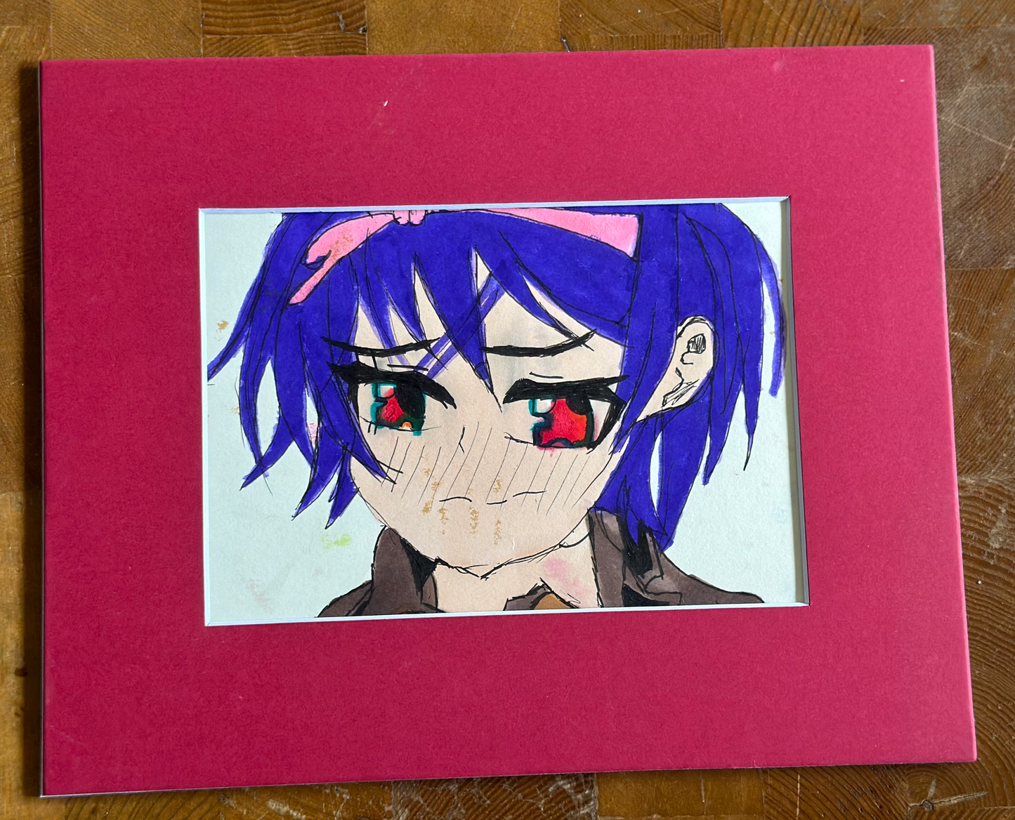 Anime Red Eyes Original Artwork by Taytem Barth