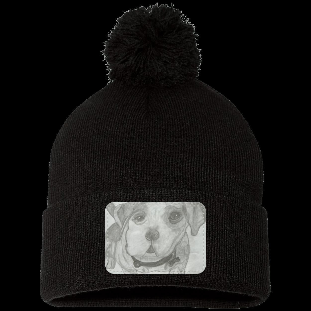 Sweetie Pom Pom Knit Cap - Patch