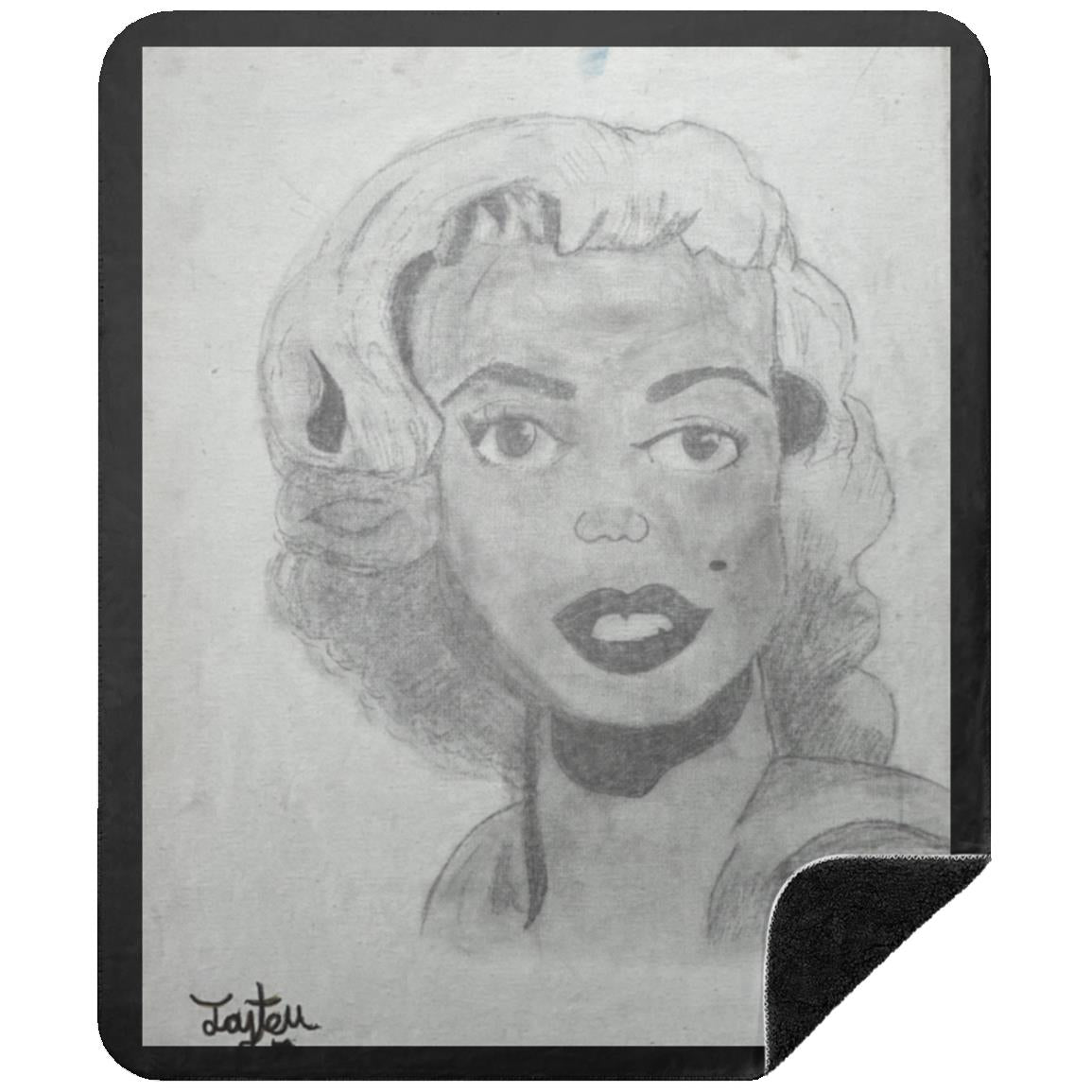 Retro 50s Leading Lady Sherpa Blanket 50x60