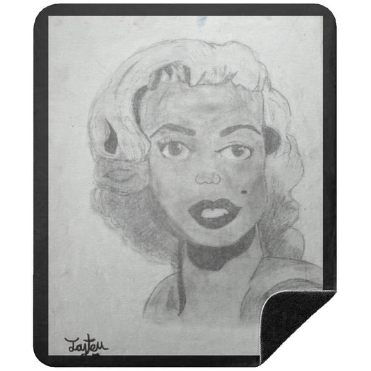 Retro 50s Leading Lady Sherpa Blanket 50x60