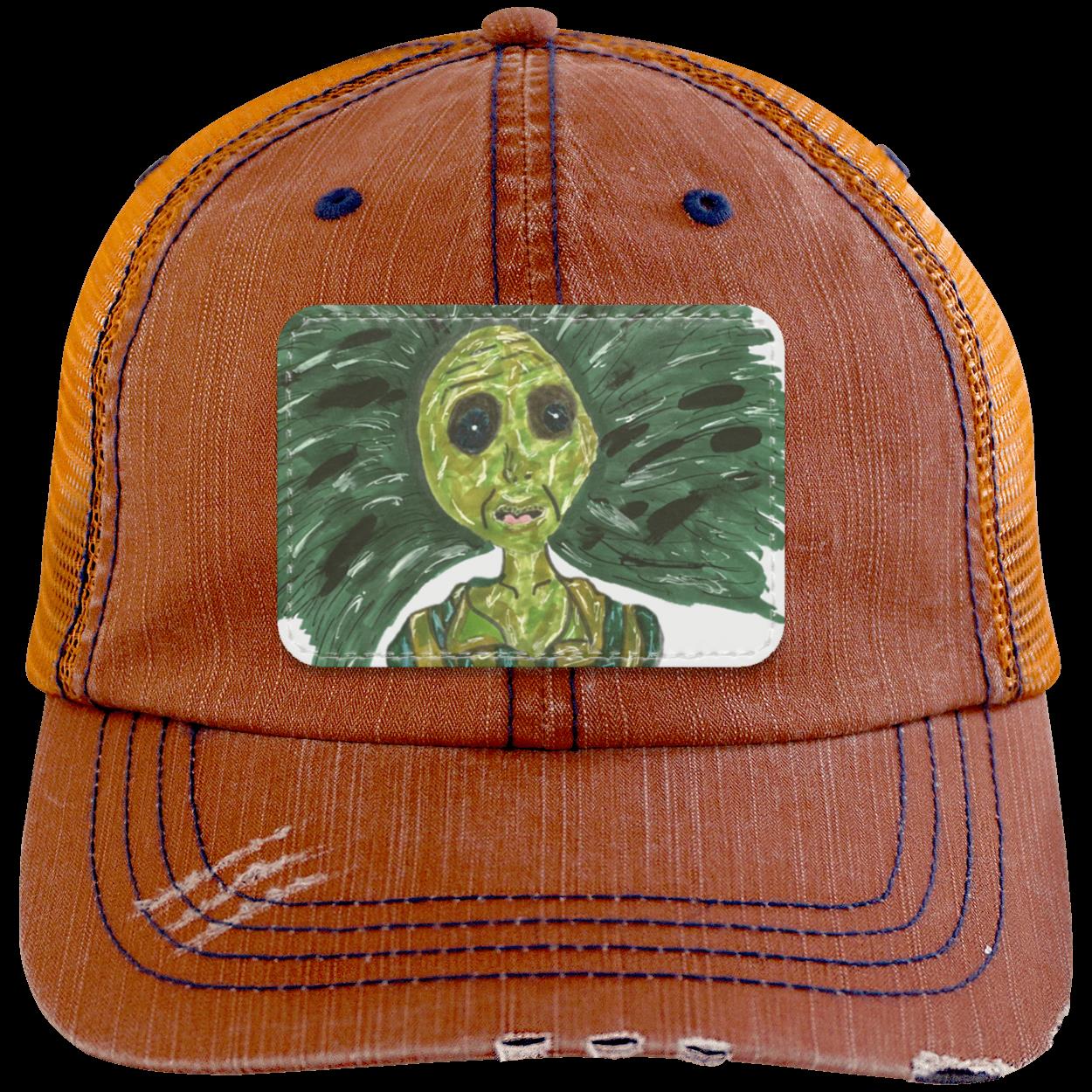 Green Lady Distressed Trucker Cap