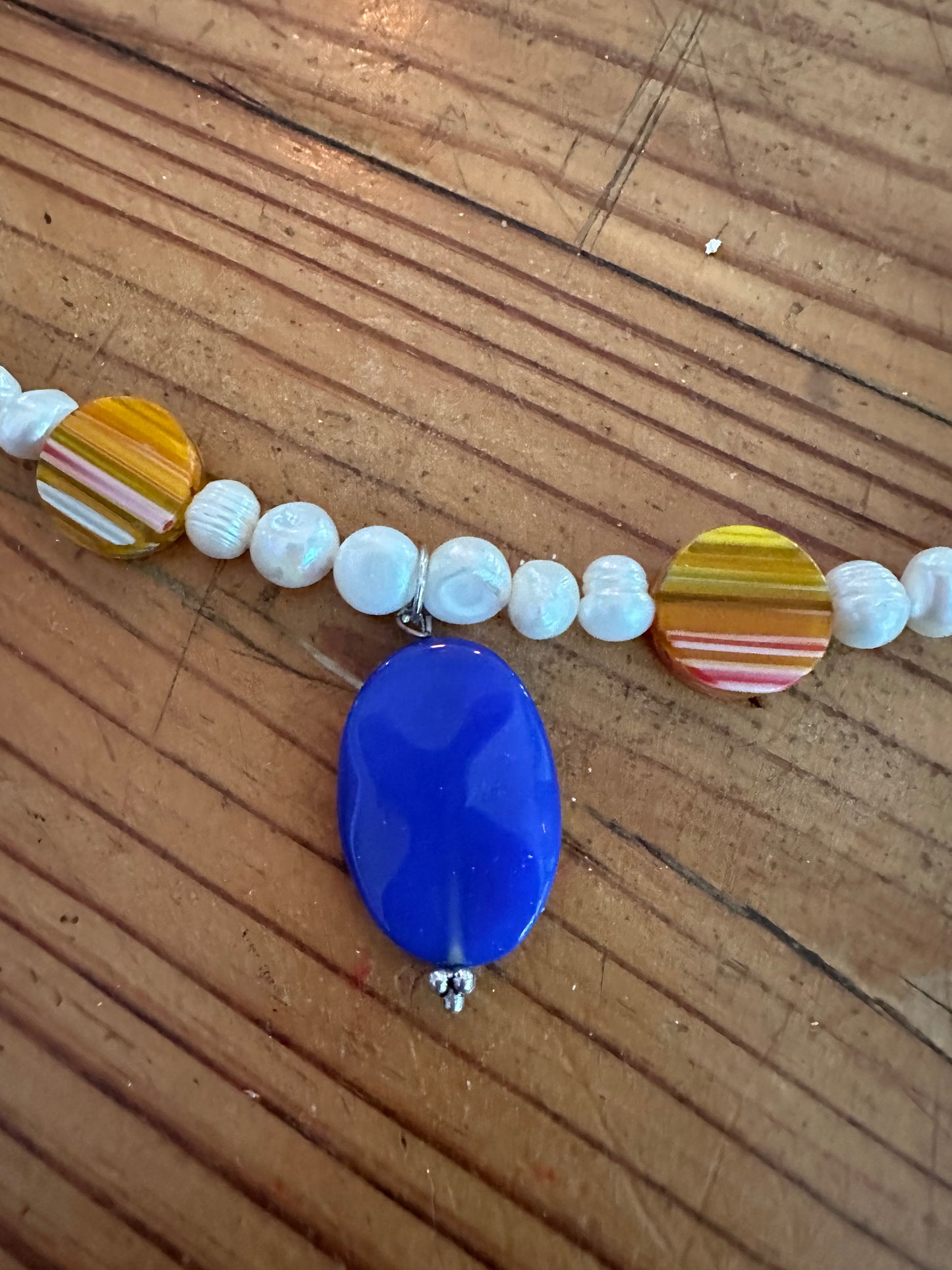 Natural Stone Medallion Original Necklace Jewelry Designed by Taytem Barth