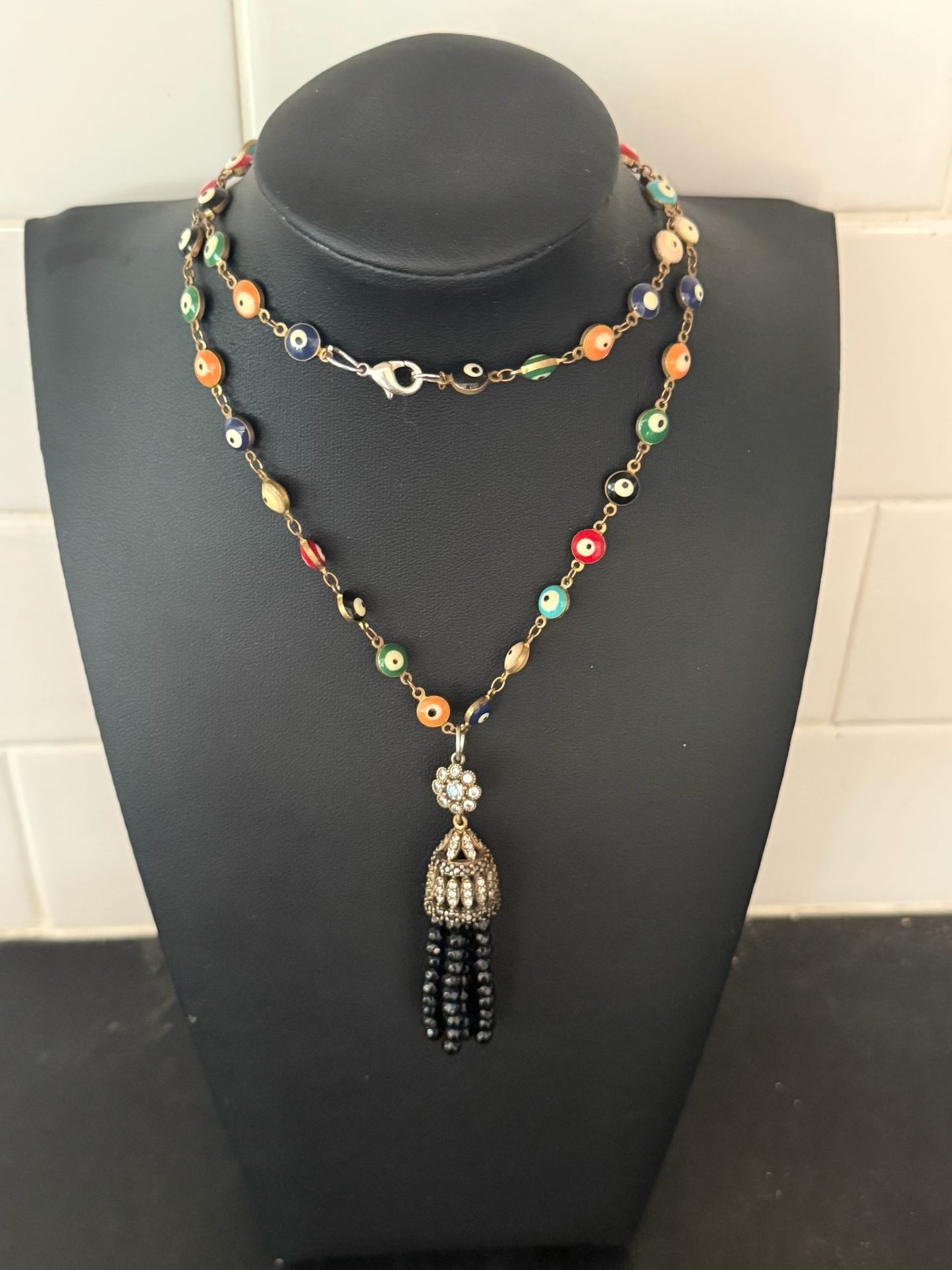 Original Necklace Jewelry with Cue Balls & Pendant Designed by Taytem Barth