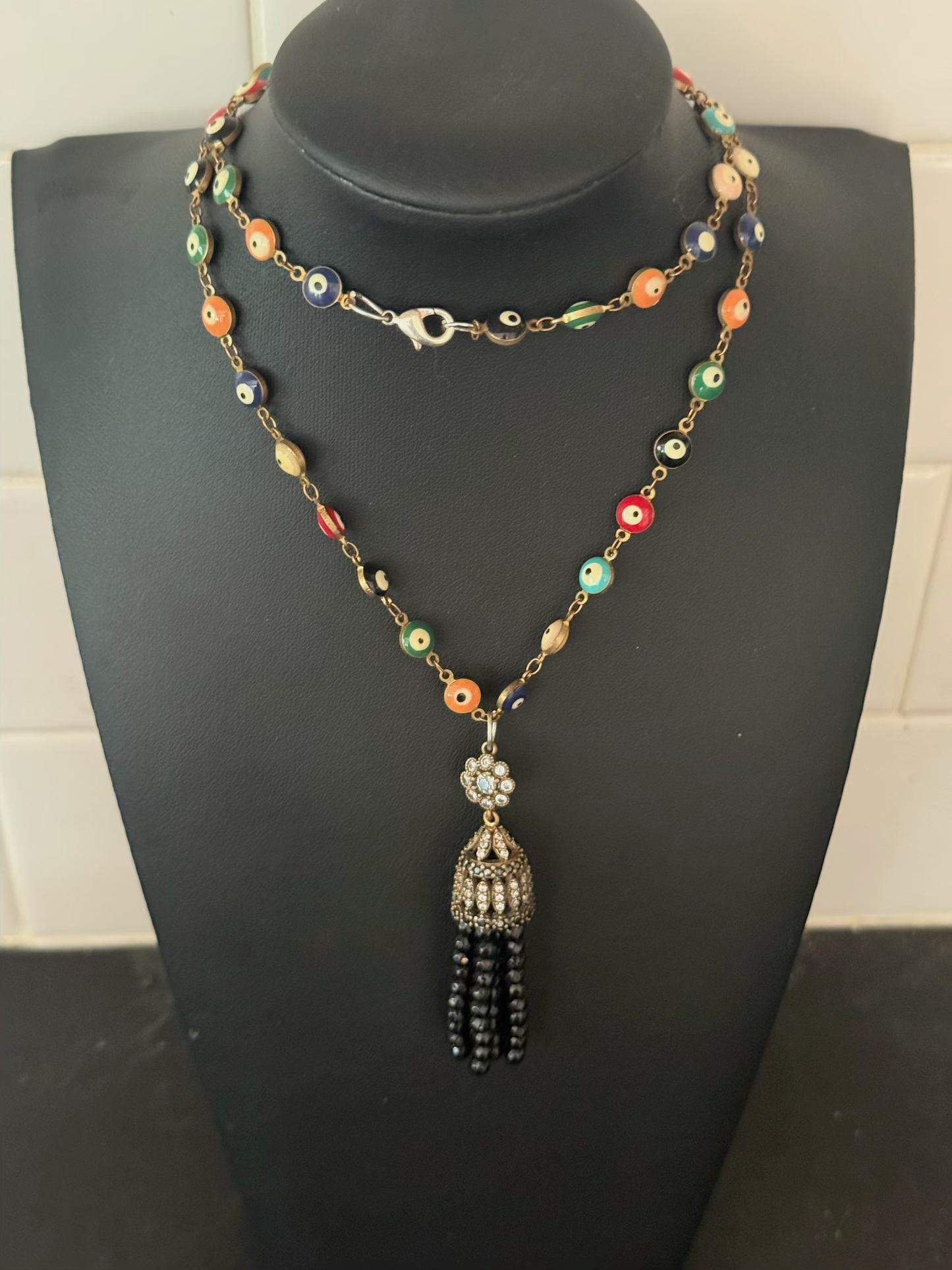 Original Necklace Jewelry with Cue Balls & Pendant Designed by Taytem Barth