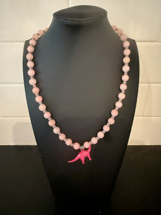 Original Dino-Pink Necklace Jewelry by Taytem Barth