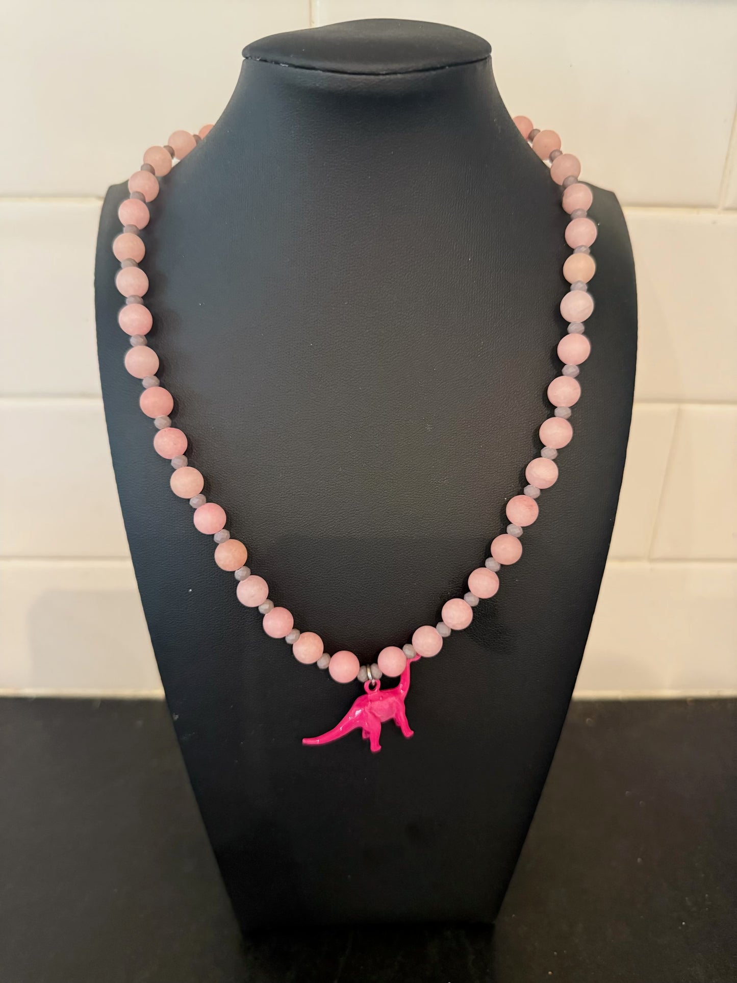 Original Dino-Pink Necklace Jewelry by Taytem Barth