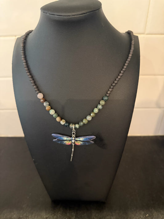 Original Dragonfly Necklace Jewelry by Taytem Barth