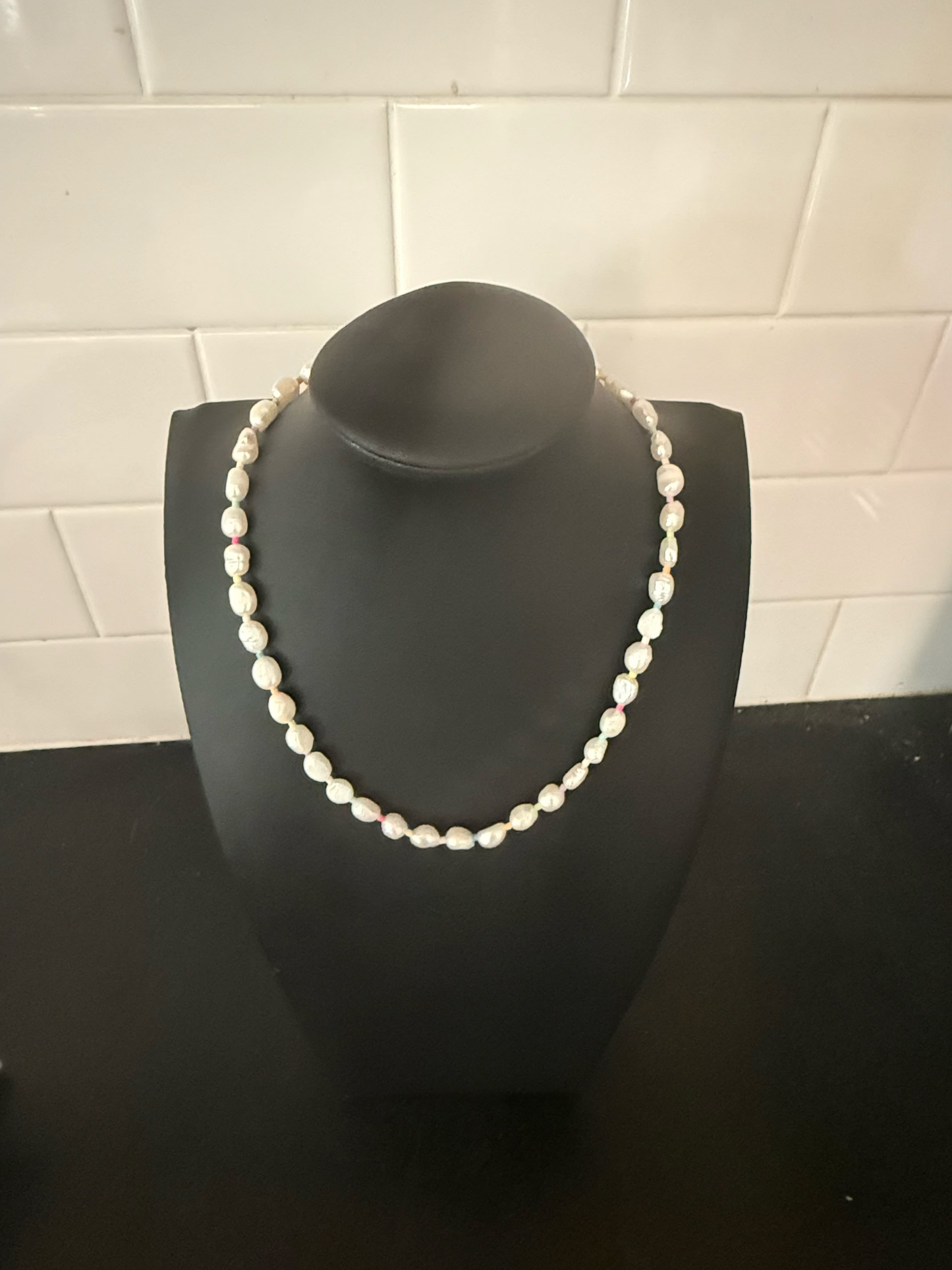 Original Pearly with a Little Neon Necklace Gold Designed by Taytem Barth