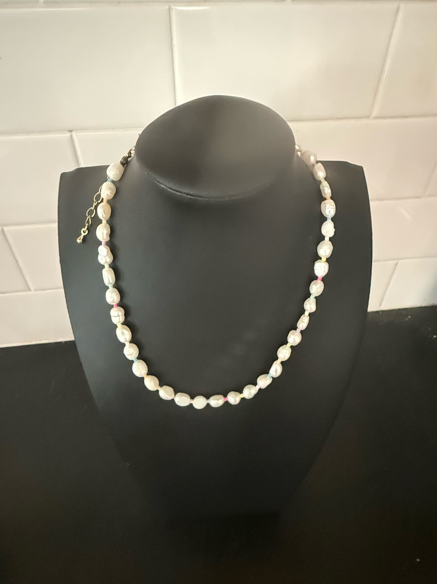Original Pearly with a Little Neon Necklace Gold Designed by Taytem Barth