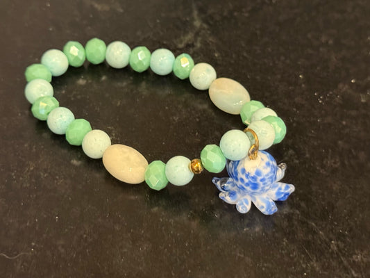 Beautiful octopus charm bracelet by Taytem Barth