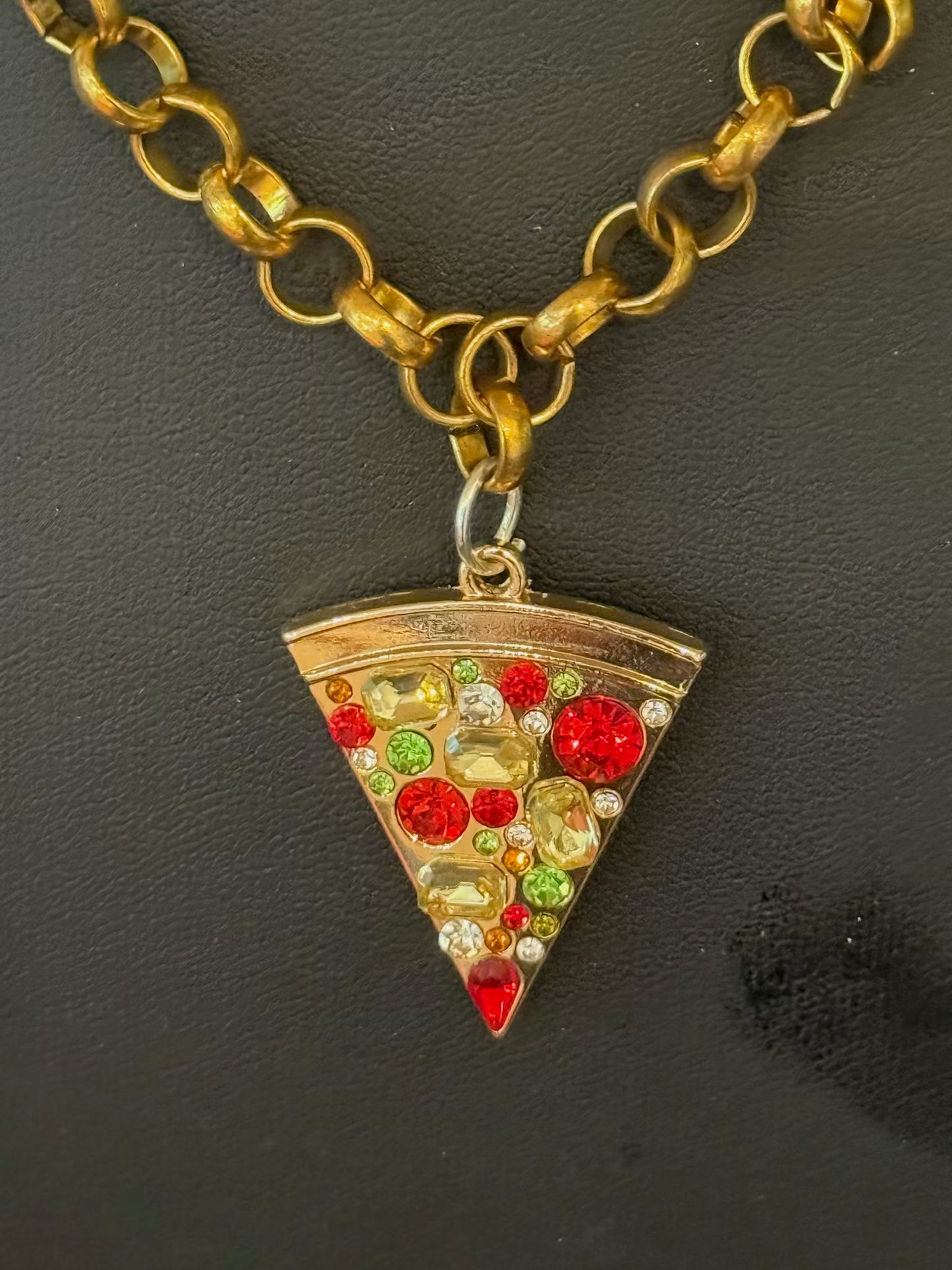 Original Pizza Pendant Necklace Jewelry by Taytem Barth