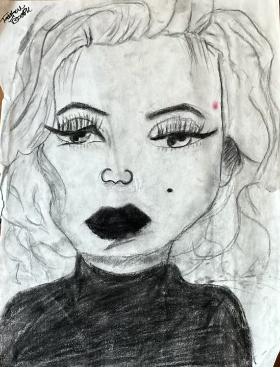 Retro 50s Leading Lady Original Artwork by Taytem Barth