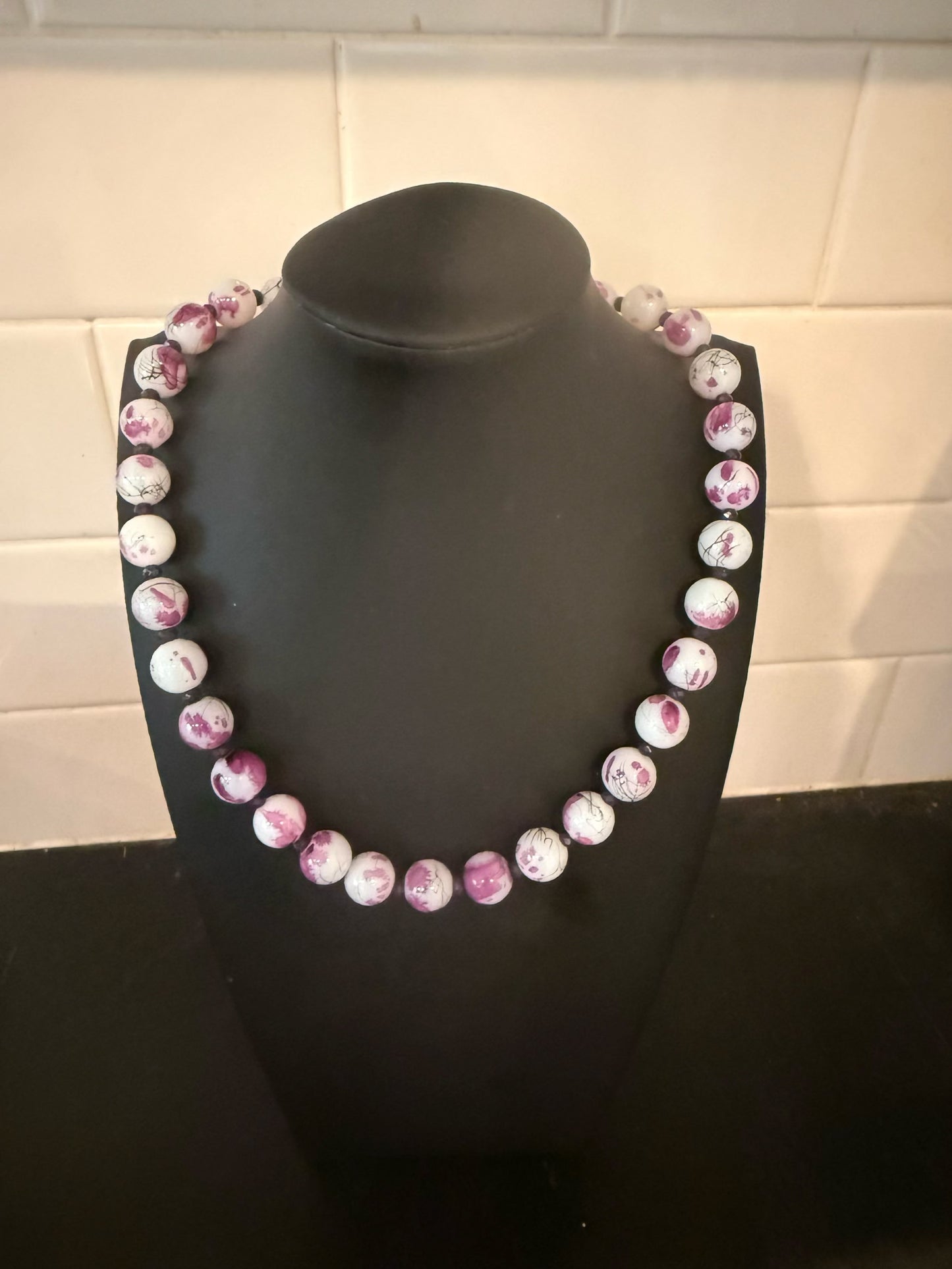 Original Rose-Colored Necklace Jewelry by Taytem Barth