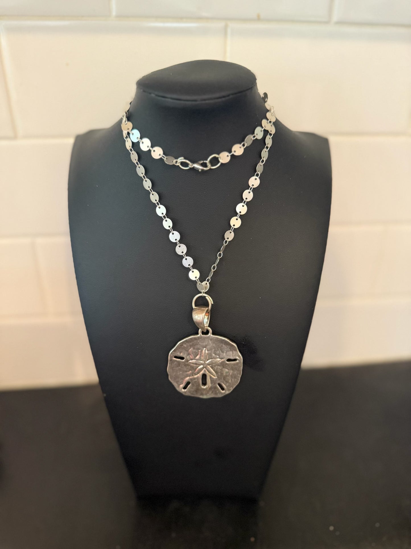 Original Sand Dollar Necklace Jewelry by Taytem Barth