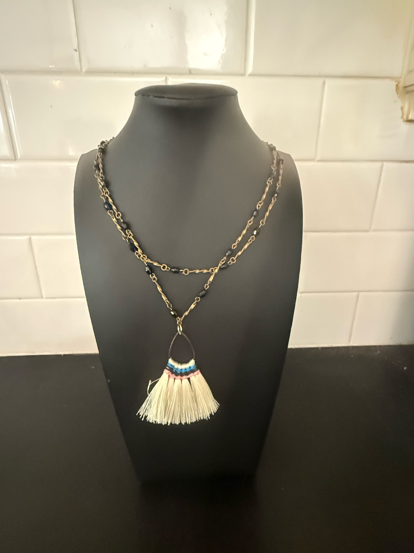 Original Necklace Jewelry with Sweep Pendant Designed by Taytem Barth