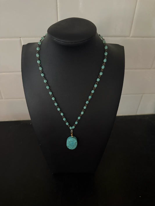 Original turquoiset Necklace Designed by Taytem Barth
