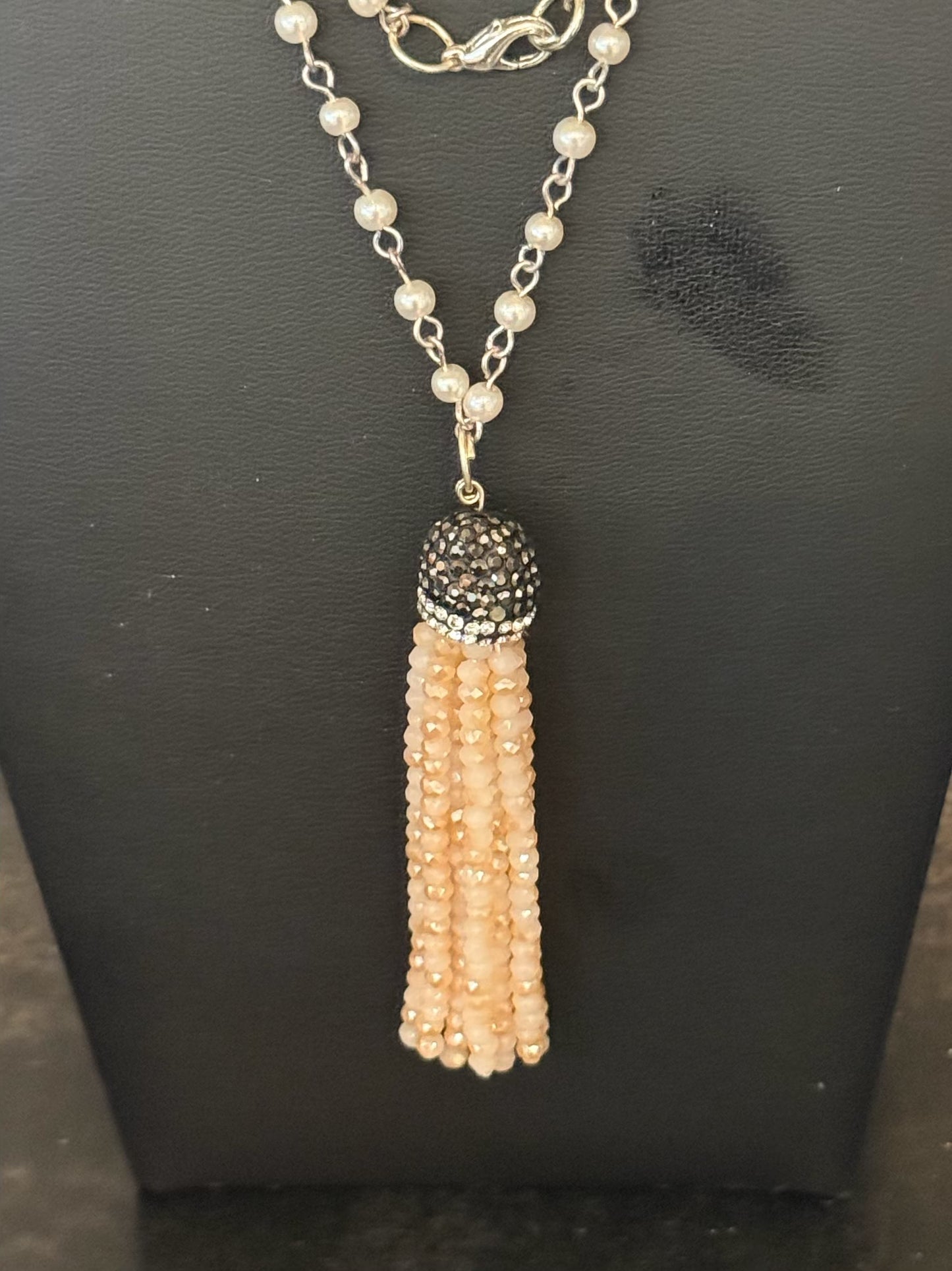 Original white pendant Necklace Jewelry by Taytem Barth