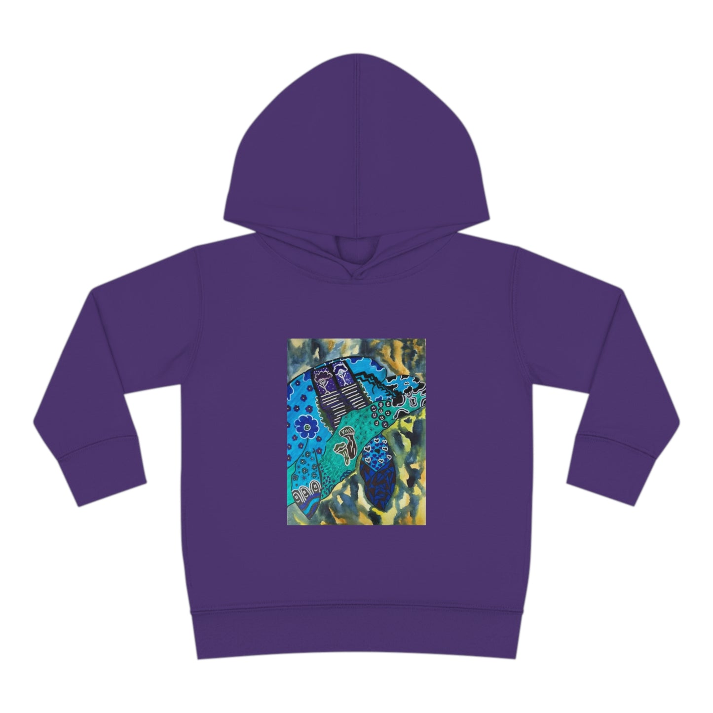 Psychedelic Sea Turtle Toddler Pullover Fleece Hoodie