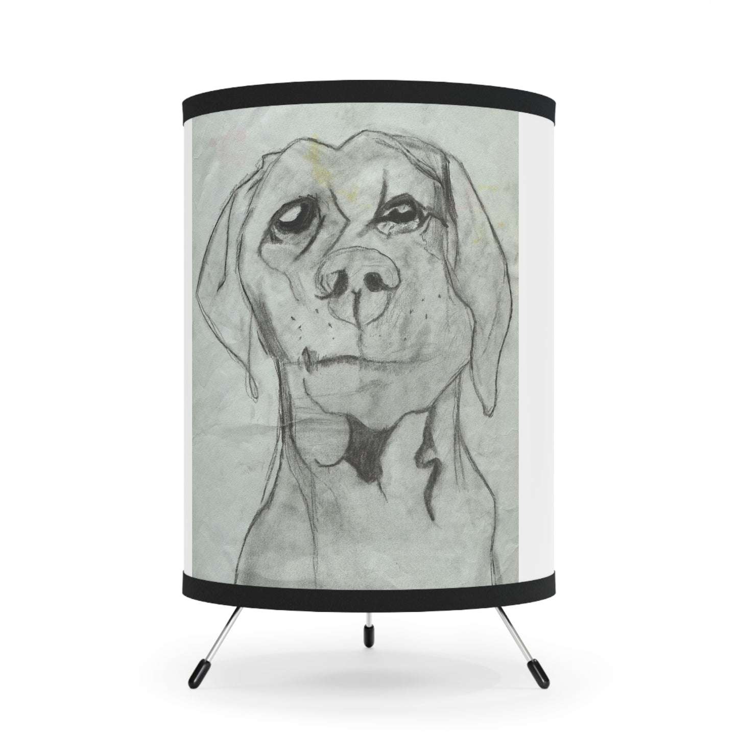 Dog Tripod Lamp with High-Res Printed Shade